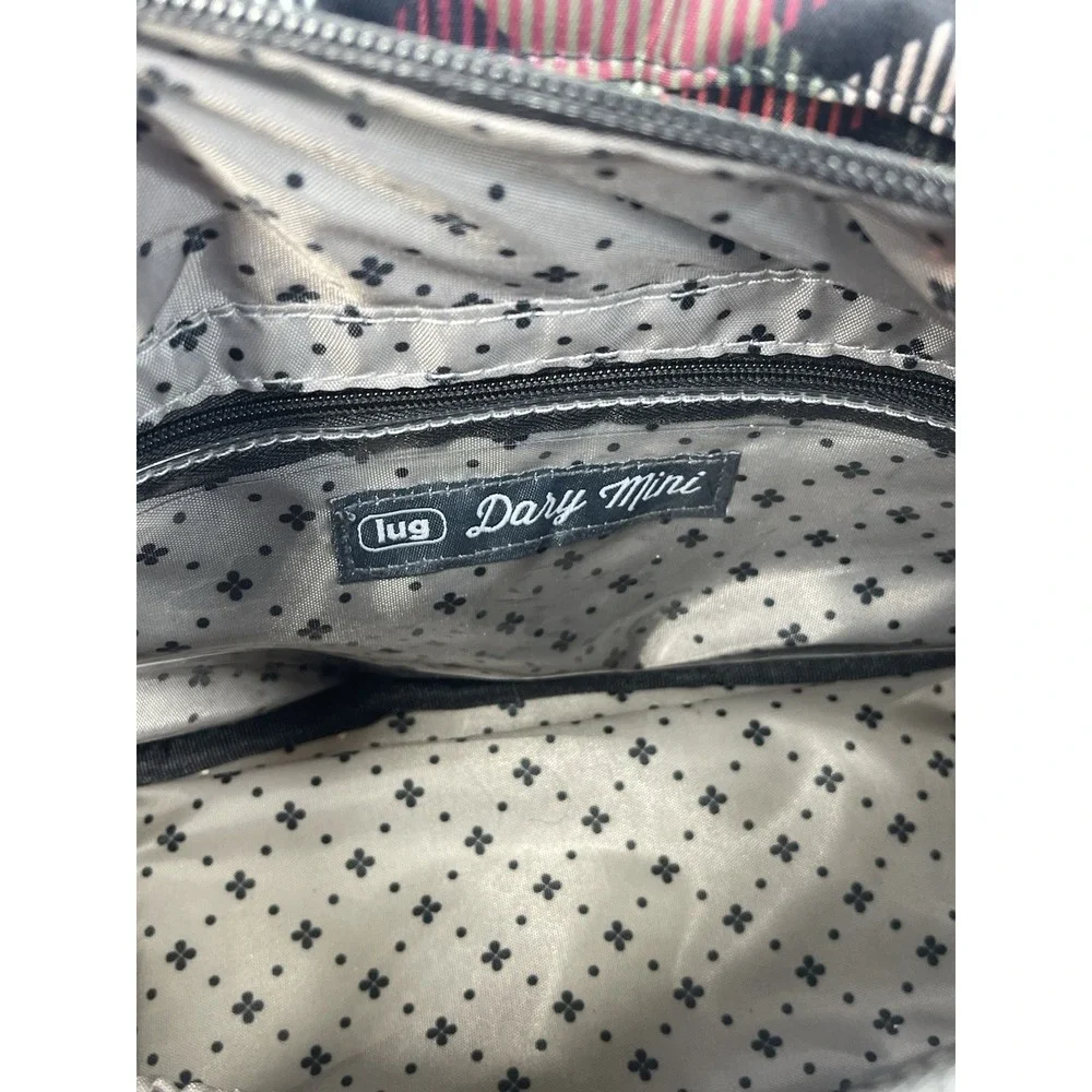 Lug Dary Mini Crossbody Bag Quilted Plaid Multi Pocket Top Handles Zip Purse